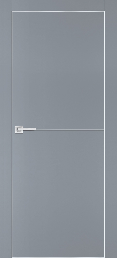 Межкомнатная дверь PX-19 AL кромка с 4-х ст. Серый матовый